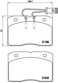 Комплект тормозных колодок BREMBO P A6 009