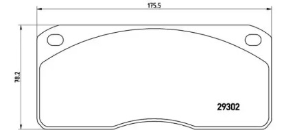 Комплект тормозных колодок BREMBO P A6 011