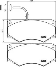 Комплект тормозных колодок BREMBO P A6 013