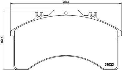 Комплект тормозных колодок BREMBO P A6 015