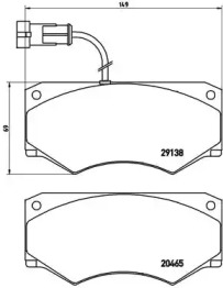 Комплект тормозных колодок BREMBO P A6 016