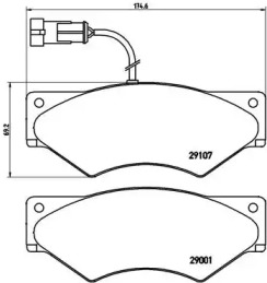 Комплект тормозных колодок BREMBO P A6 018