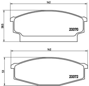 Комплект тормозных колодок BREMBO P B1 001