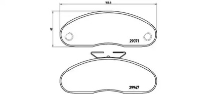 Комплект тормозных колодок BREMBO P B7 001