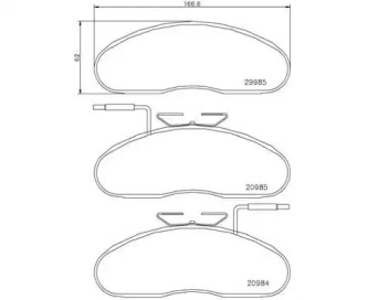 Комплект тормозных колодок BREMBO P B7 002