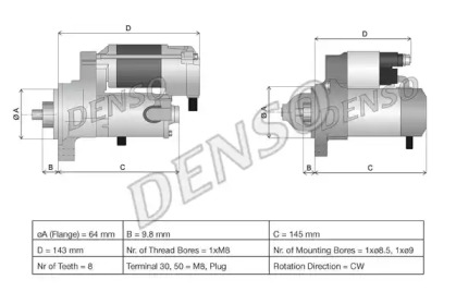 Стартер DENSO DSN576