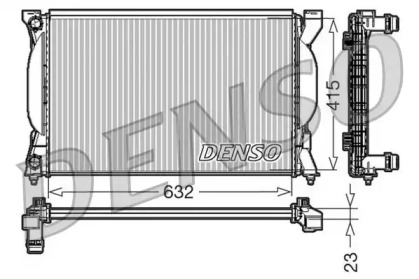 Радиатор, охлаждение двигателя DENSO DRM02035