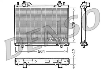 Радиатор, охлаждение двигателя DENSO DRM09035