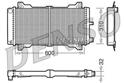 Радиатор, охлаждение двигателя DENSO DRM10014