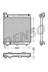 Радиатор, охлаждение двигателя DENSO DRM17001