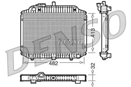 Радиатор, охлаждение двигателя DENSO DRM17010