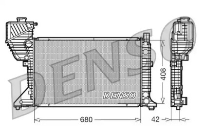 Радиатор, охлаждение двигателя DENSO DRM17011