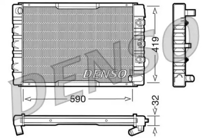 Радиатор, охлаждение двигателя DENSO DRM33034