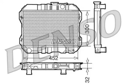 Радиатор, охлаждение двигателя DENSO DRM50200