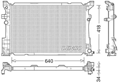 Радиатор, охлаждение двигателя DENSO DRM17054