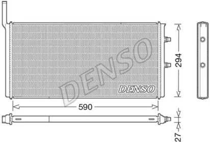 Радиатор, охлаждение двигателя DENSO DRM05009