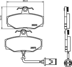 Комплект тормозных колодок MINTEX MGB412