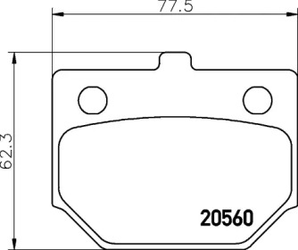 Комплект тормозных колодок MINTEX MDB1125