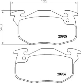 Комплект тормозов MINTEX MDK0145