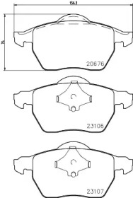 Комплект тормозных колодок MINTEX MDB2676