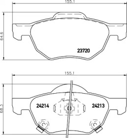 Комплект тормозных колодок MINTEX MDB2599