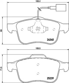 Комплект тормозных колодок MINTEX MDB3121