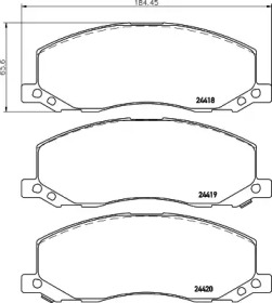 Комплект тормозов MINTEX MDK0255