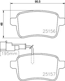 Комплект тормозных колодок MINTEX MDB3123