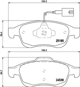 Комплект тормозных колодок MINTEX MDB3120