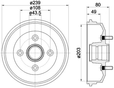 Тормозный барабан MINTEX MBD016