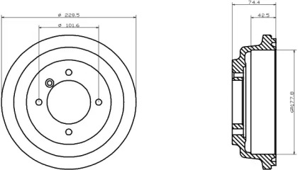 Тормозный барабан MINTEX MBD033