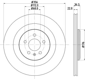 Тормозной диск MINTEX MDC2768C