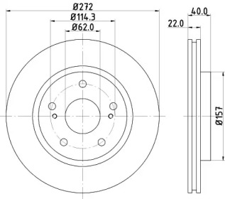 Тормозной диск MINTEX MDC2777C