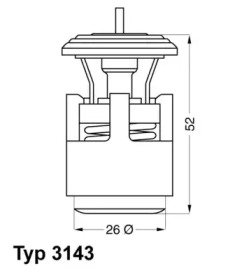 Термостат, охлаждающая жидкость WAHLER 3143.87D