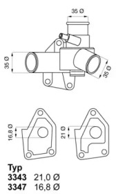 Термостат WAHLER 3343.80D