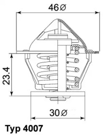 Термостат, охлаждающая жидкость WAHLER 4007.80D