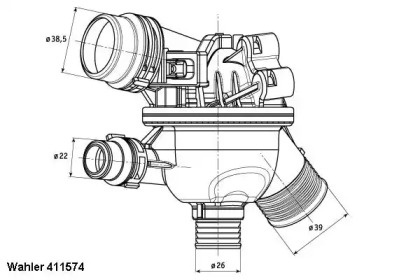 Термостат WAHLER 411574.102D