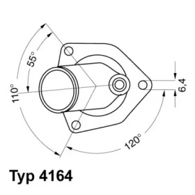 Термостат, охлаждающая жидкость WAHLER 4164.92D