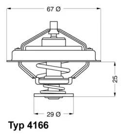 Термостат, охлаждающая жидкость WAHLER 4166.79D