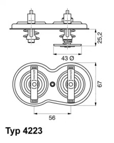 Термостат WAHLER 4223.83D