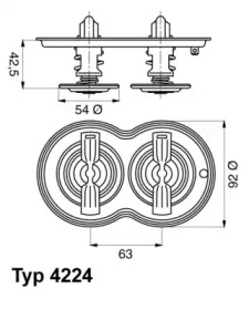 Термостат WAHLER 4224.80D