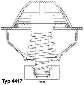 Термостат, охлаждающая жидкость WAHLER 410289.81D