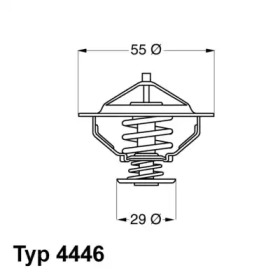 Термостат, охлаждающая жидкость WAHLER 4446.83D