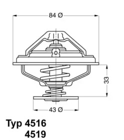 Термостат WAHLER 4516.85D