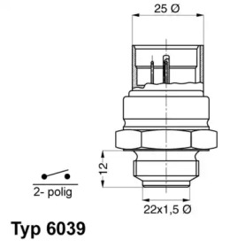 Переключатель WAHLER 6039.95D