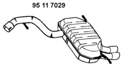 Глушитель выхлопных газов конечный EBERSPÄCHER 95 11 7029