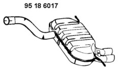Глушитель выхлопных газов конечный EBERSPÄCHER 95 18 6017