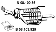 Амортизатор EBERSPÄCHER 08.100.86