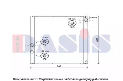 Радиатор, охлаждение двигателя AKS DASIS 020022N