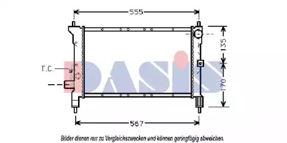 Радиатор, охлаждение двигателя AKS DASIS 020280N